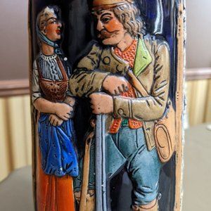 Vintage Pewter Lidded, German Beer Stein Das ist des Jagers Deer Hunter